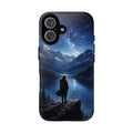 Galaxy Hiker Phone Case — Night Sky Mountain Landscape Protective Case