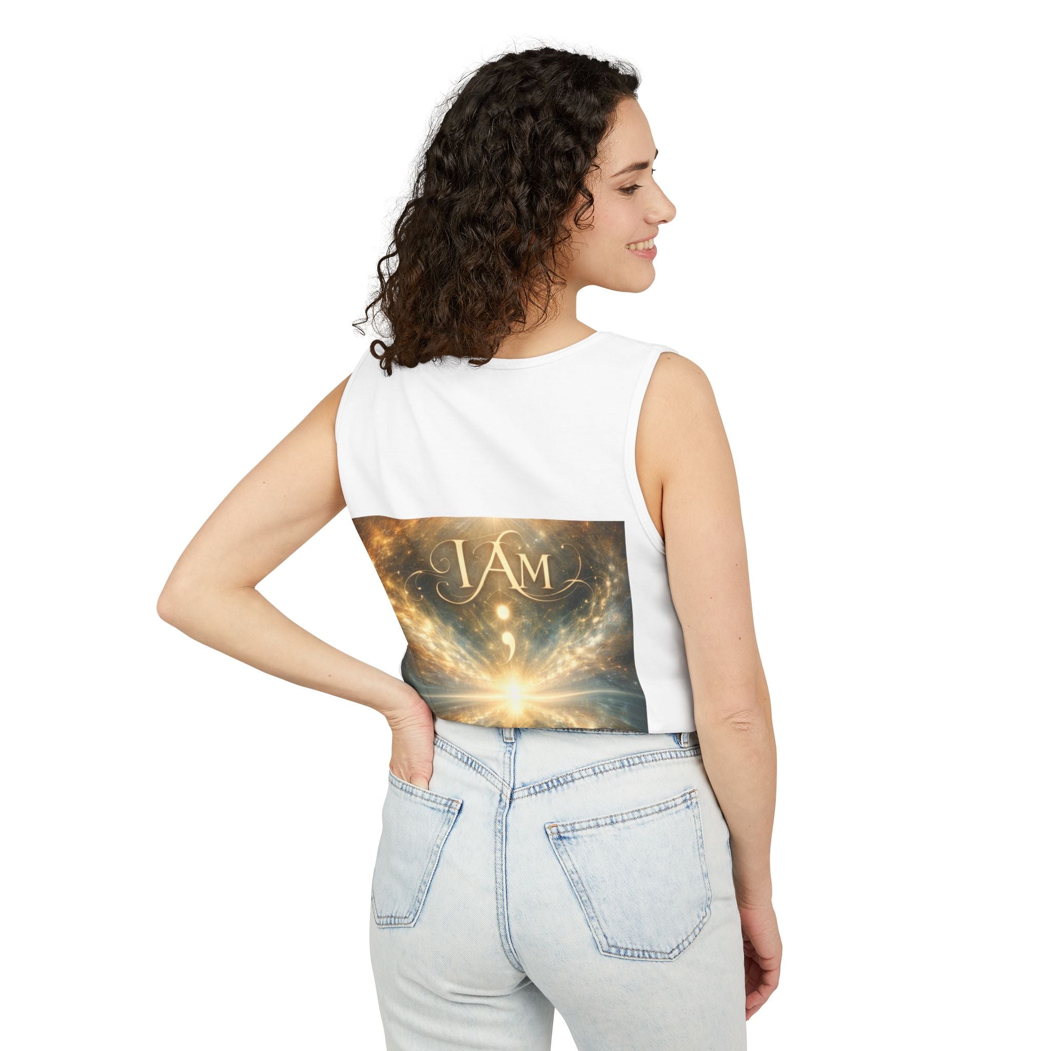 I AM ; Am I Celestial Graphic Tank — Cosmic Meditation Vest for Mindfulness