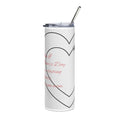Say Happy Mother's Day with this forever bouquet heart wrapped 20oz Stainless Tumbler – Heart & Script Mother's Day Gift
