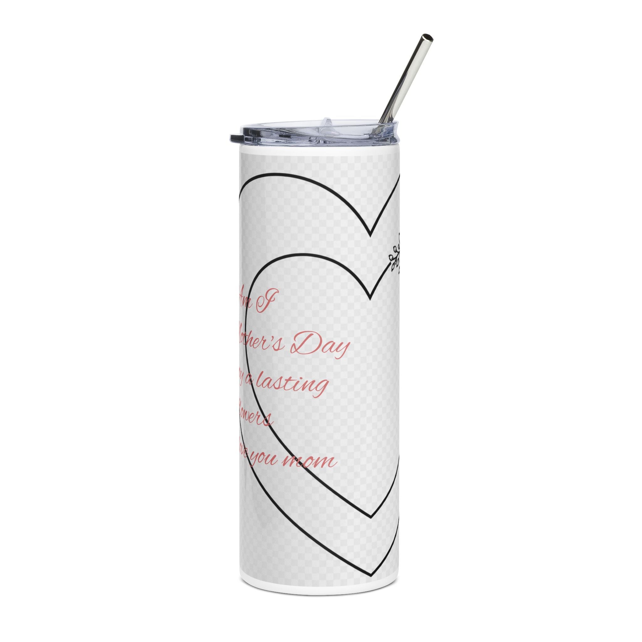 Say Happy Mother's Day with this forever bouquet heart wrapped 20oz Stainless Tumbler – Heart & Script Mother's Day Gift