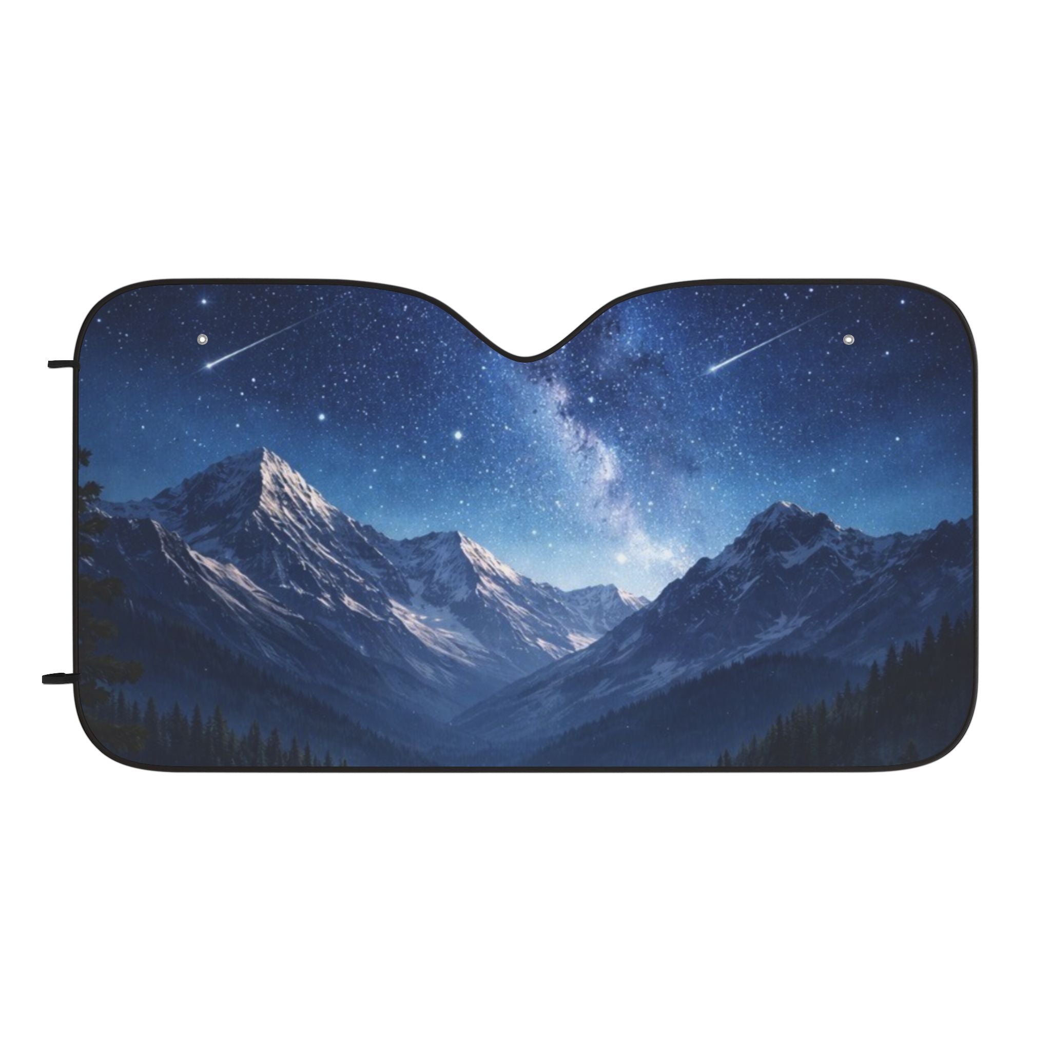 Starry Mountain Car Sun Shade — Night Sky Windshield Protector