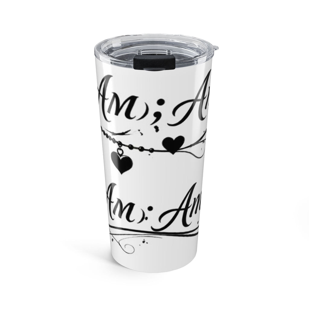 20oz 'Amor' Script Tumbler — Romantic Heart Travel Mug