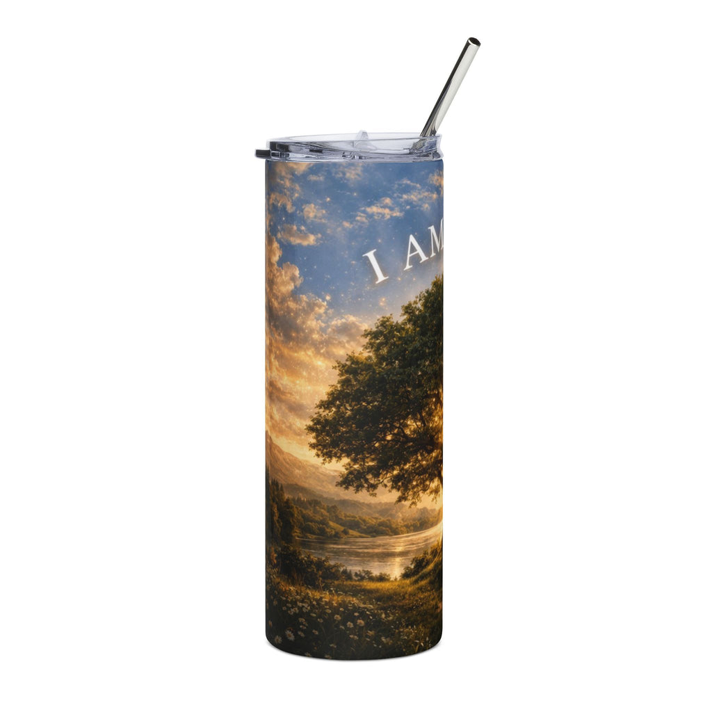 Inspirational 'I AM' Tree Stainless Tumbler - 20oz Insulated Travel Cup