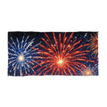 Fireworks Beach Towel – Patriotic Red, White & Blue Celebration Towel