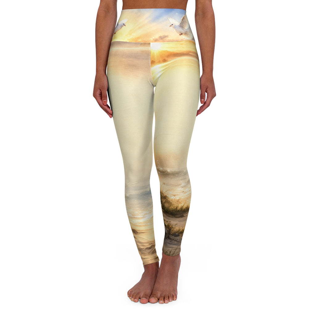 I Am ; Am I collections Sunset Breeze High-Waisted Yoga Leggings