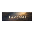 "I AM, AM I" Bumper Sticker — Inspirational Vintage Landscape Decal