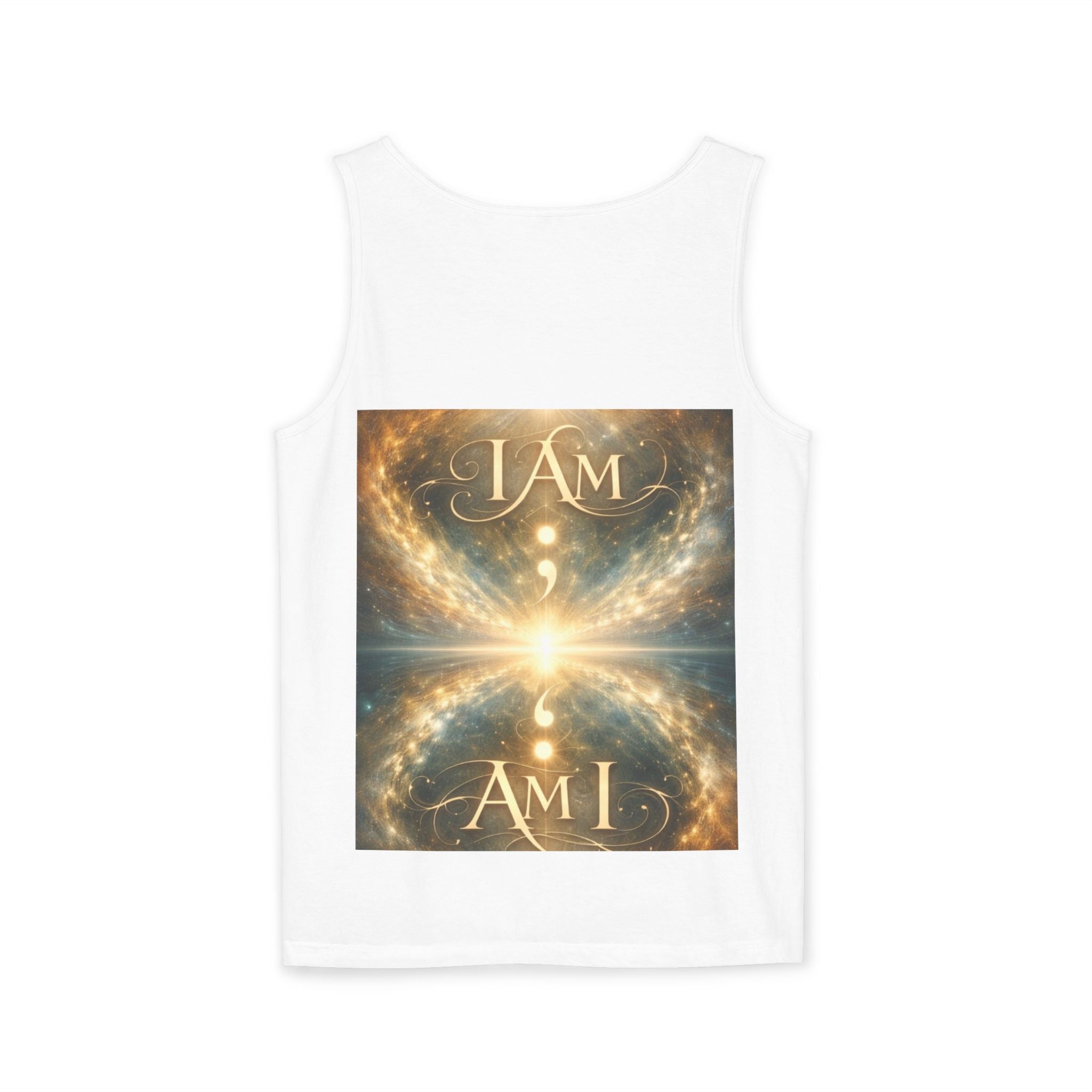 I AM ; Am I Celestial Graphic Tank — Cosmic Meditation Vest for Mindfulness