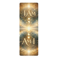 I AM Yoga Mat — Inspirational Rubber Yoga Mat with Golden Cosmic Design