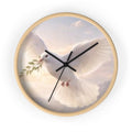 Dove Wall Clock — Peaceful White Dove with Olive Branch Decorative Clock