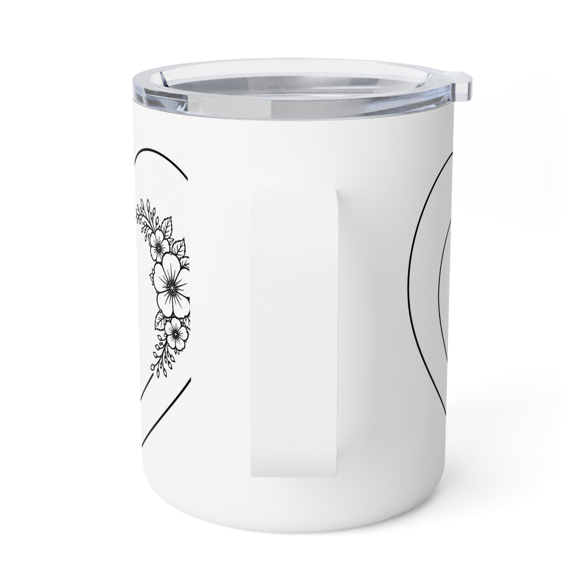 Happy Mother's Day Insulated Coffee Mug designed with flowers that will last forever– Floral Heart 'I Love You Mom' 10oz Travel Tumbler