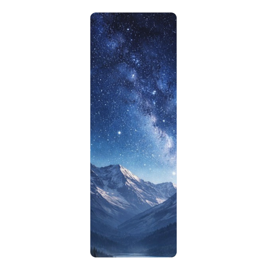 Starry Mountain Night Rubber Yoga Mat — Non‑Slip Eco Fitness Mat