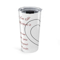 Say Happy Mother's Day with this forever bouquet of flowers that will not wilt 20oz Tumbler – Floral Heart Love Message Travel Cup