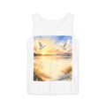 I Am ; Am I collection Sunrise Doves Tank Top — Peaceful Lake Scene Spiritual Graphic Tank