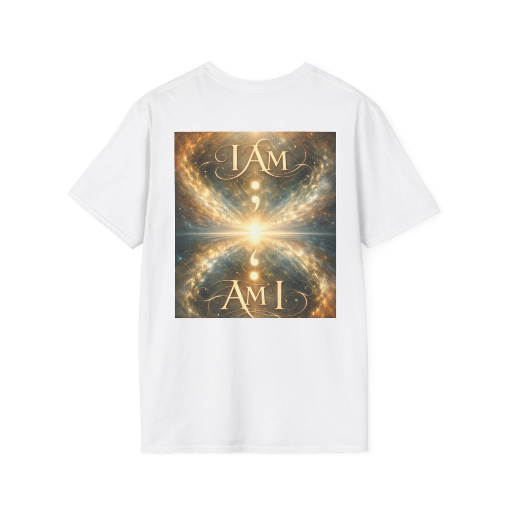 I AM ; AM I Spiritual Graphic T-Shirt — Cosmic Light Reflection Tee