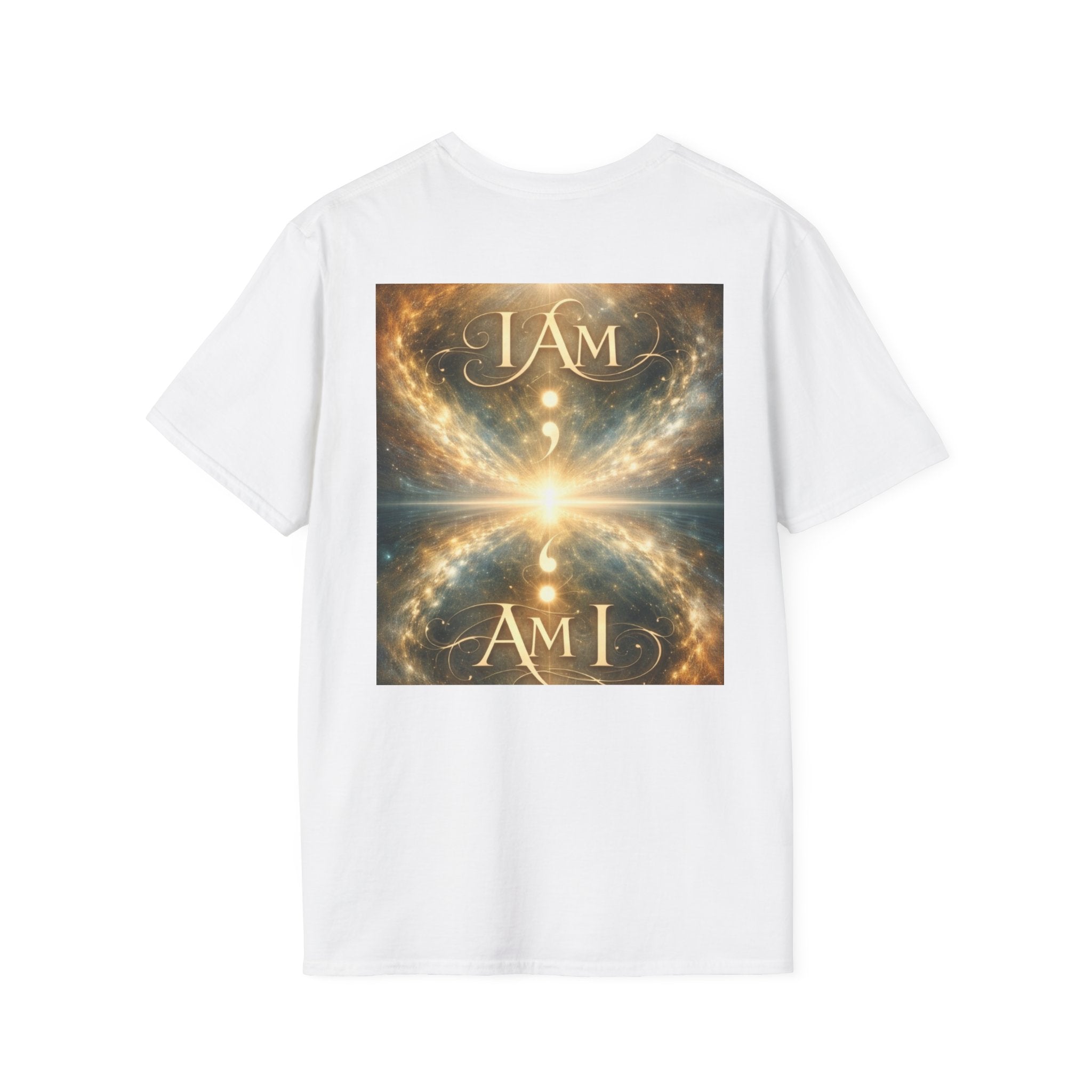 I AM ; AM I Spiritual Graphic T-Shirt — Cosmic Light Reflection Tee
