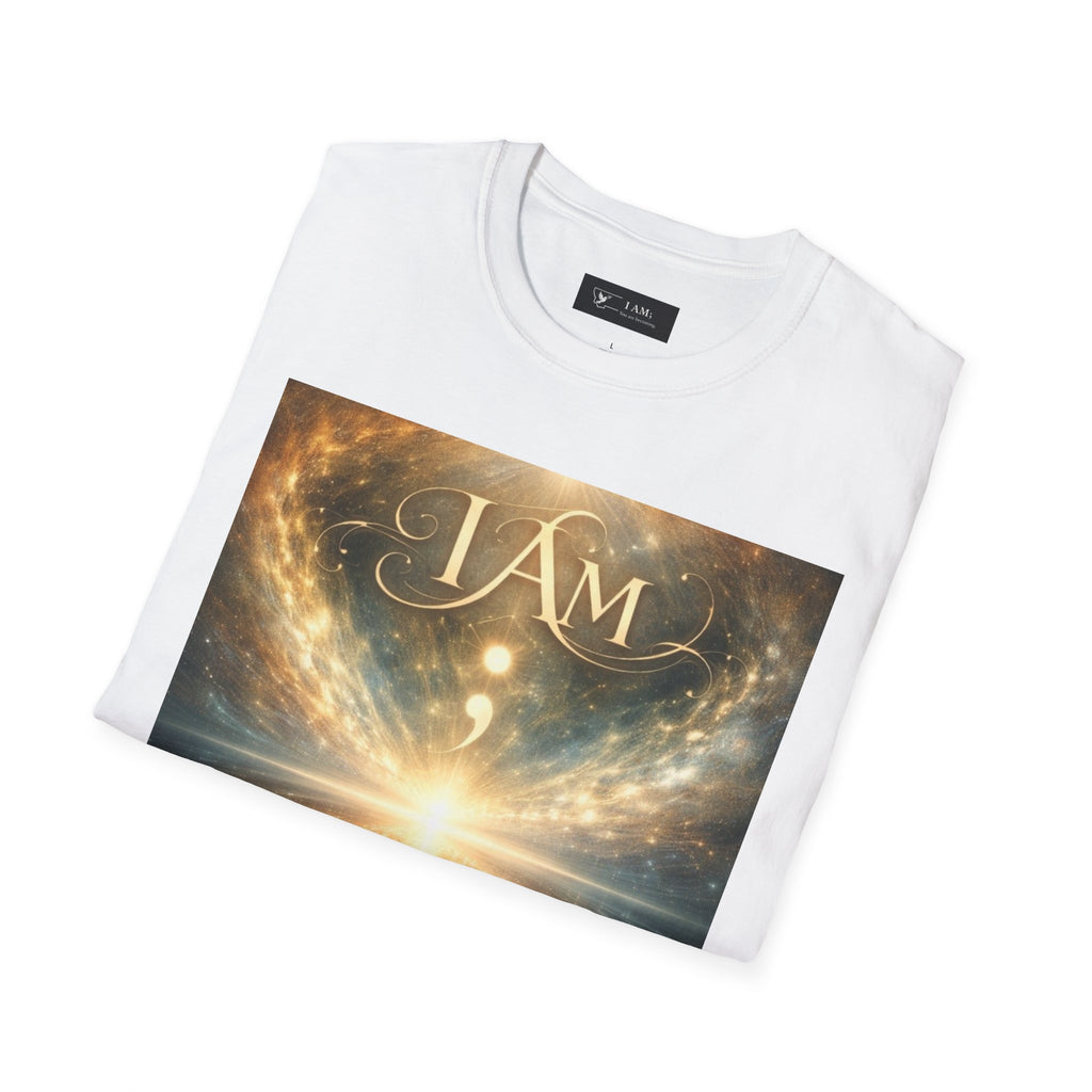 I AM ; AM I collections essential Spiritual Galaxy T-Shirt — Inspirational Cosmic Affirmation Tee