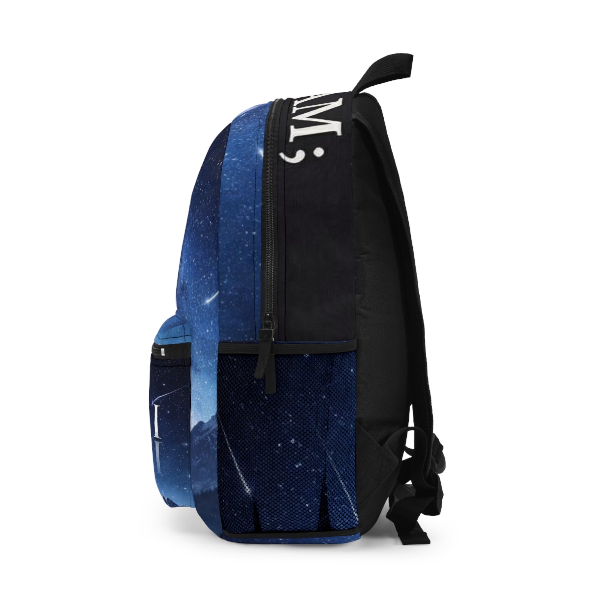 Backpack — 'I AM; AM I' Starry Night Reflective Quote Backpack