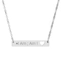 I Am ; Am I is a journey of healing and a wearable affirmation.  Cutout Heart Bar Necklace
