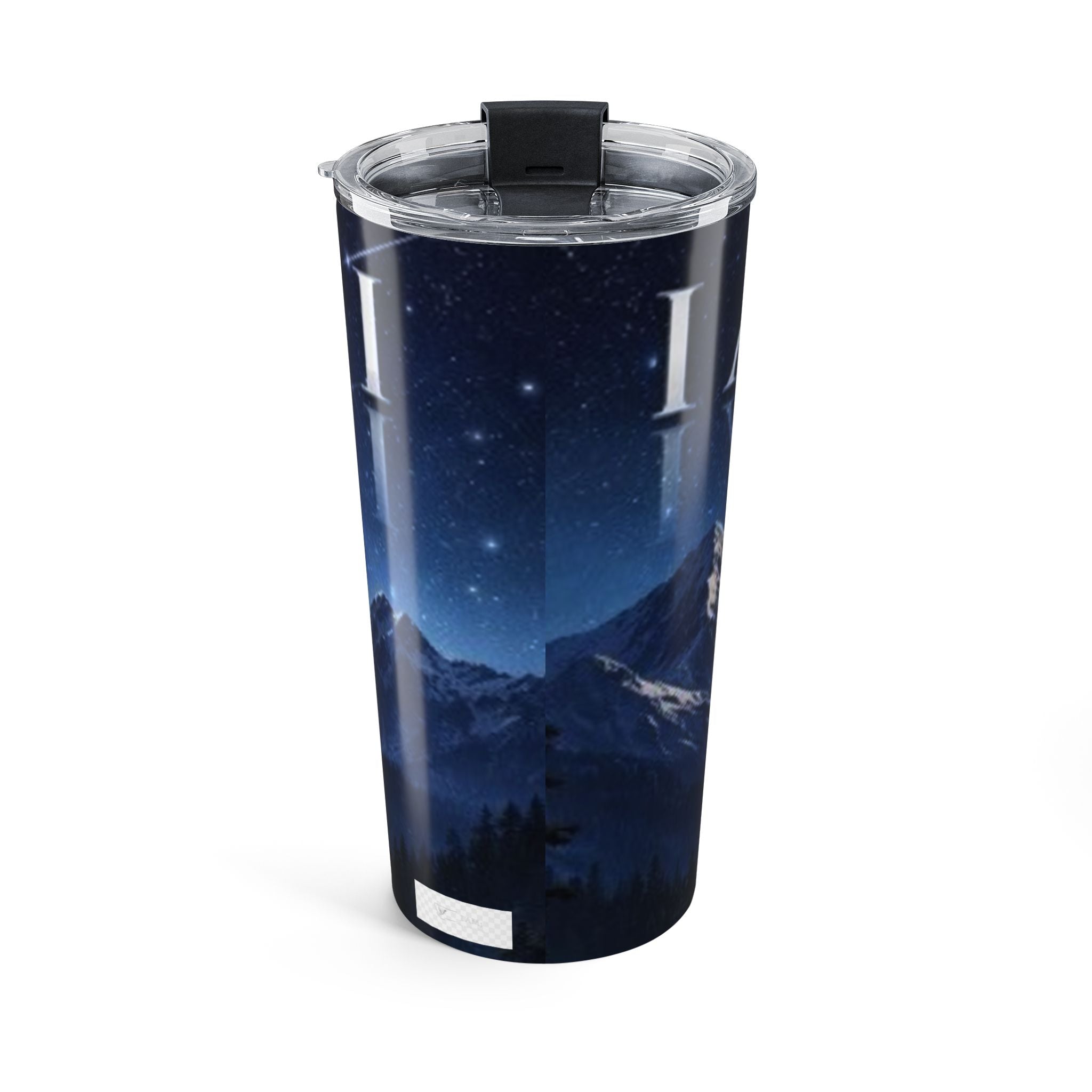 I Am ; Am I collection 20oz Mountain Night Sky Tumbler – Inspirational Travel Cup