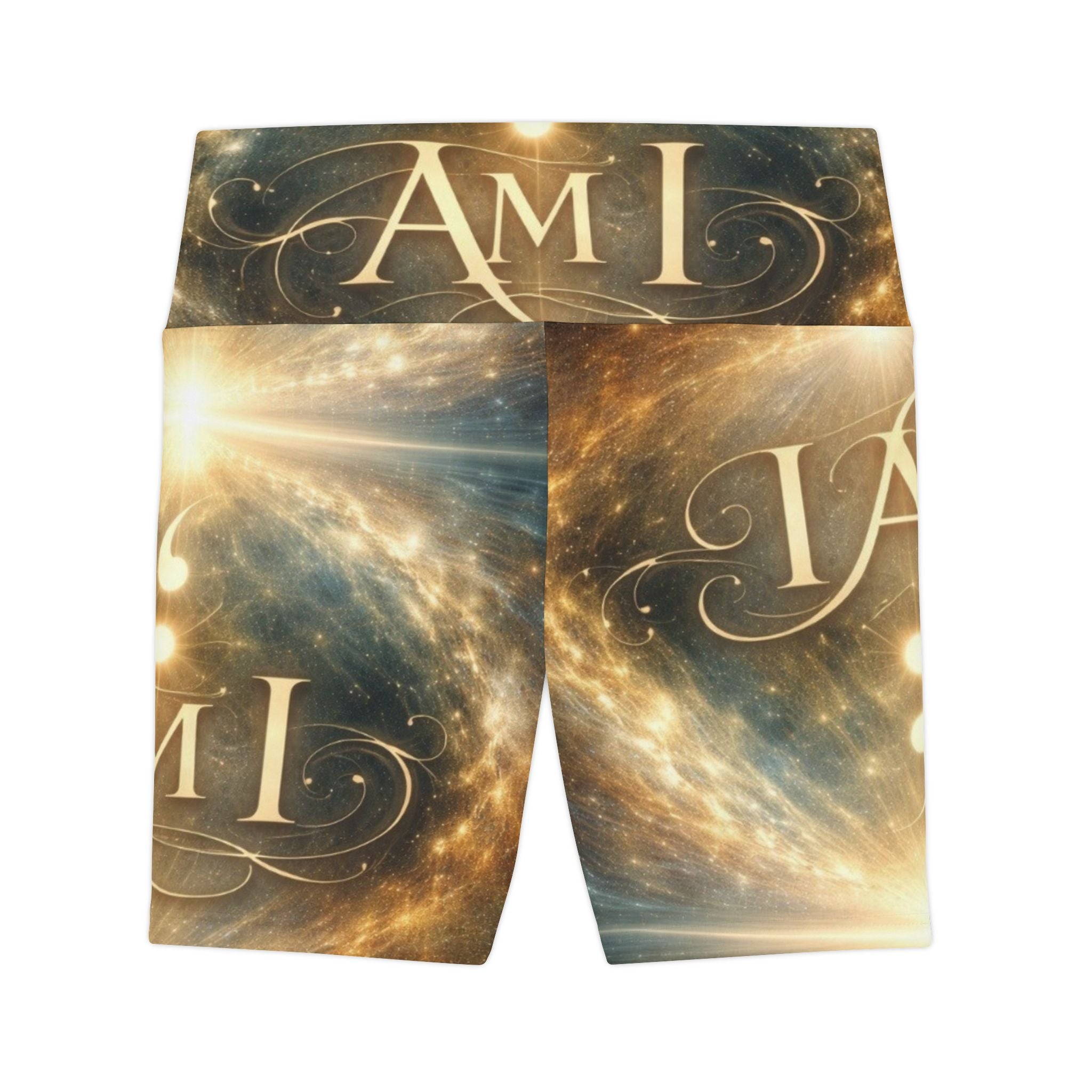 I AM Cosmic Print Women's Workout Shorts — Inspirational Athletic AOP