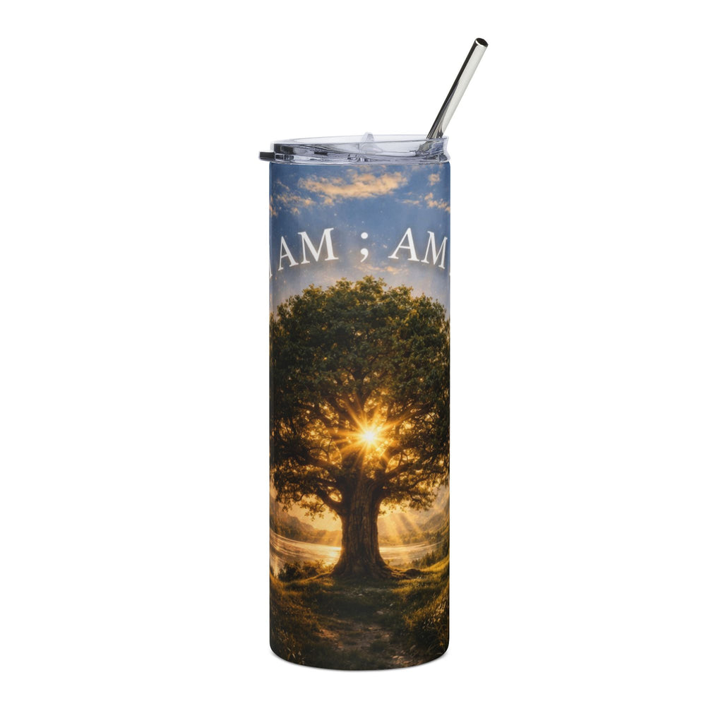 Inspirational 'I AM' Tree Stainless Tumbler - 20oz Insulated Travel Cup