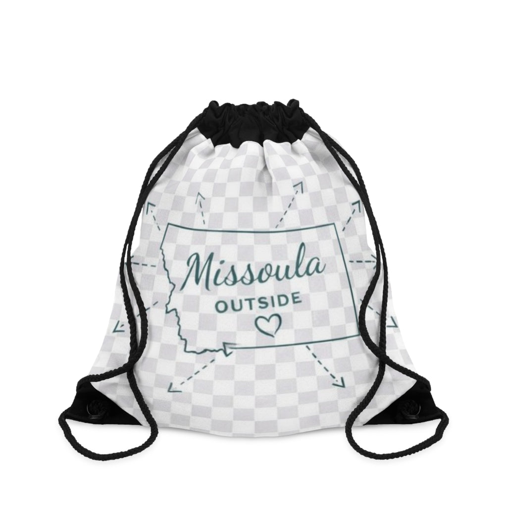 Missoula Outside Drawstring Bag — "30 Miles Outside of Montana" Travel Gym Sack