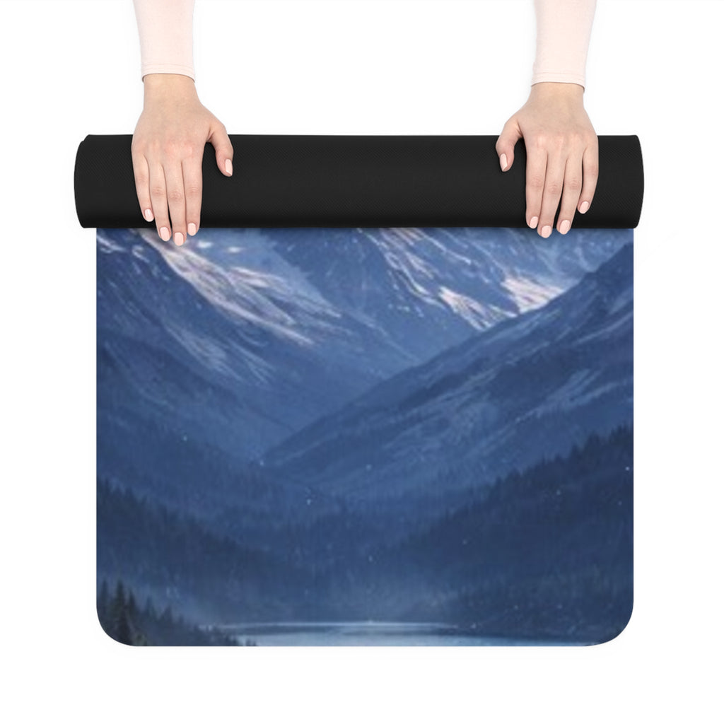 Starry Mountain Night Rubber Yoga Mat — Non‑Slip Eco Fitness Mat
