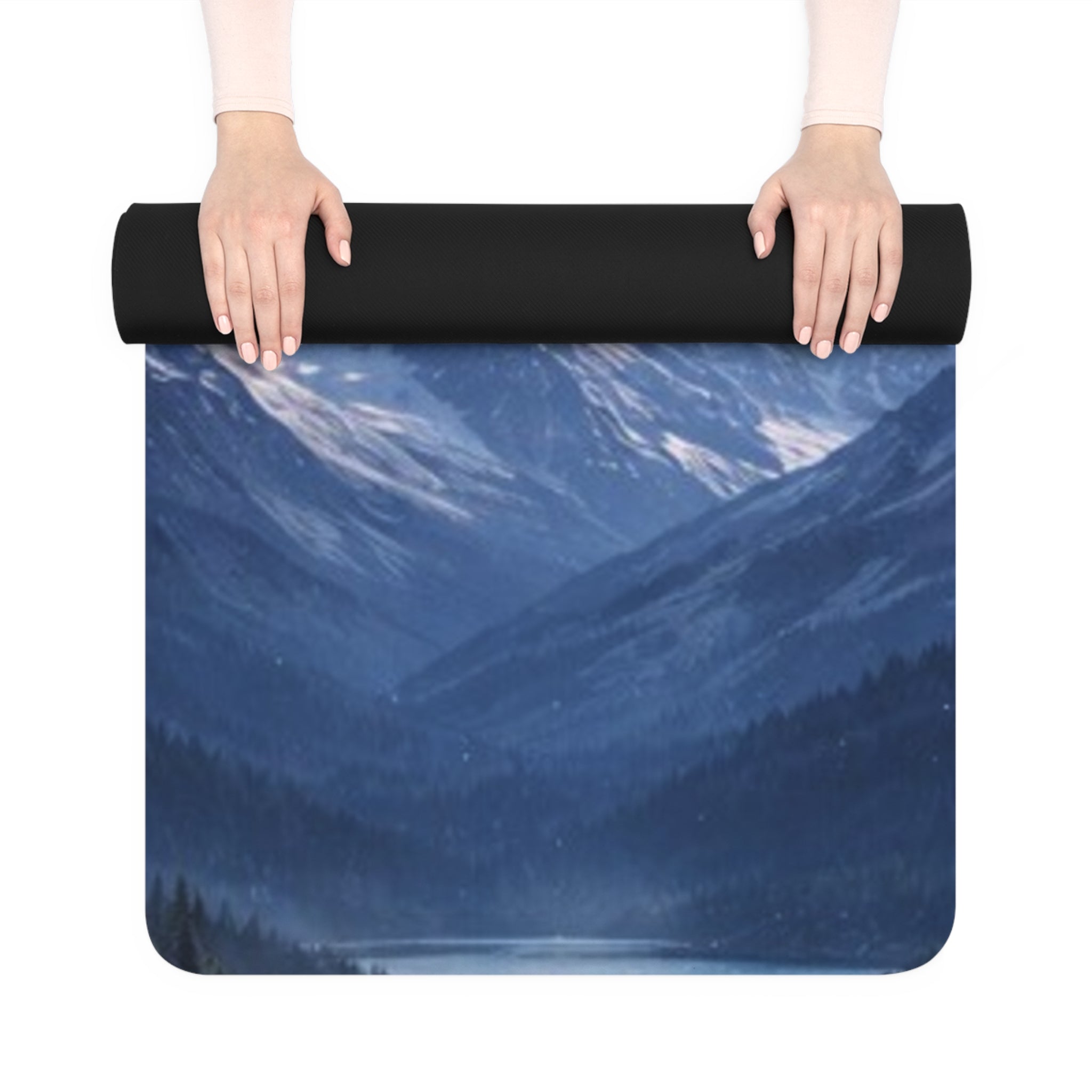 Starry Mountain Night Rubber Yoga Mat — Non‑Slip Eco Fitness Mat