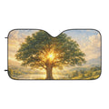 Sunrise Tree Car Sun Shade — Scenic UV Heat-Reflective Windshield Cover
