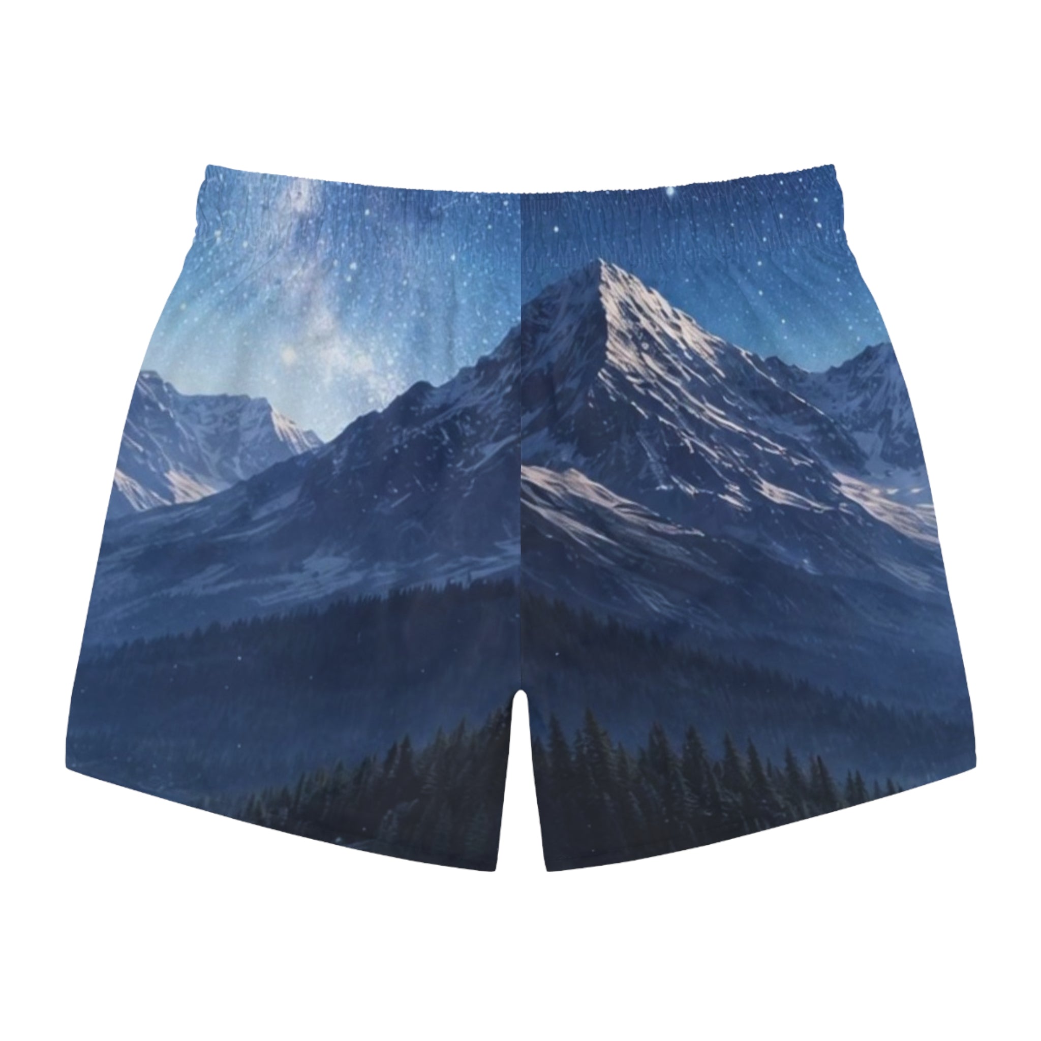 Mountain Night Swim Trunks — Starry Sky AOP Board Shorts
