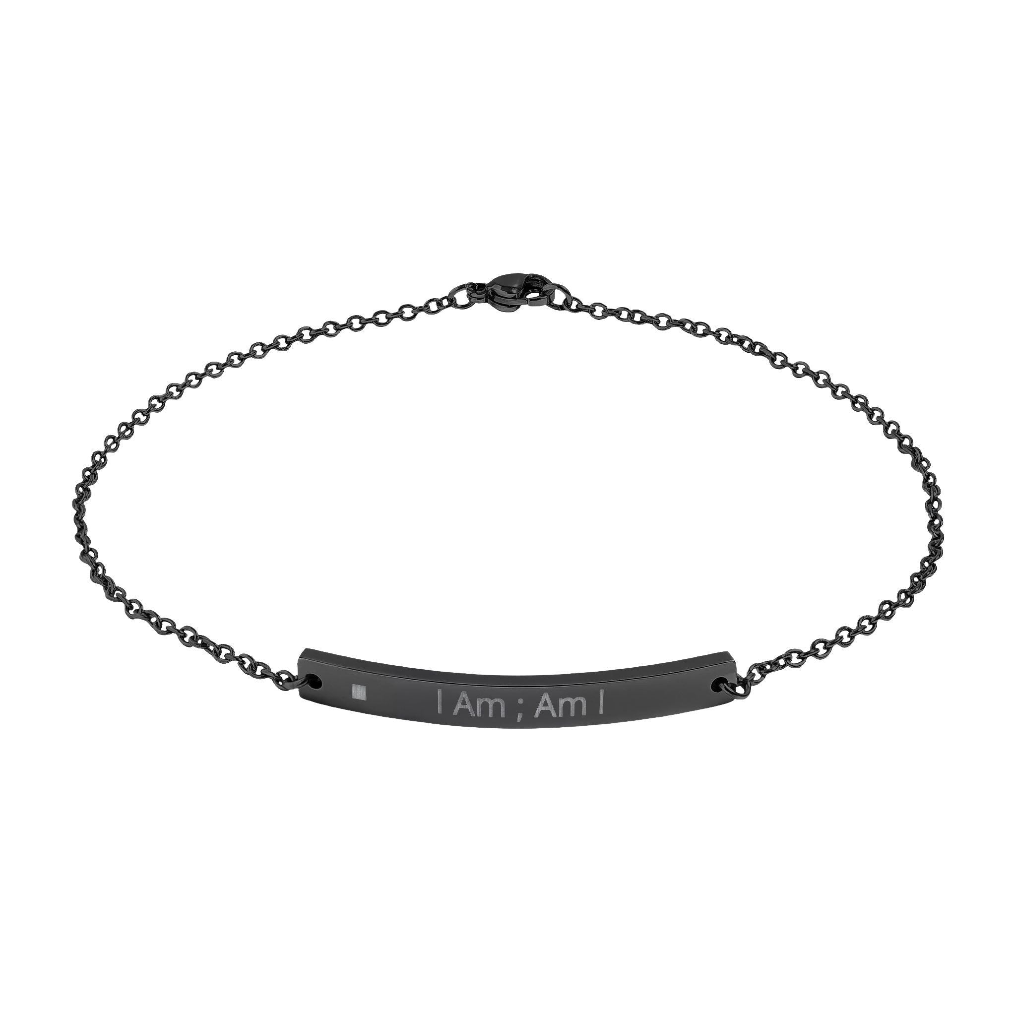 I Am ; Am I Curved Bar Anklet