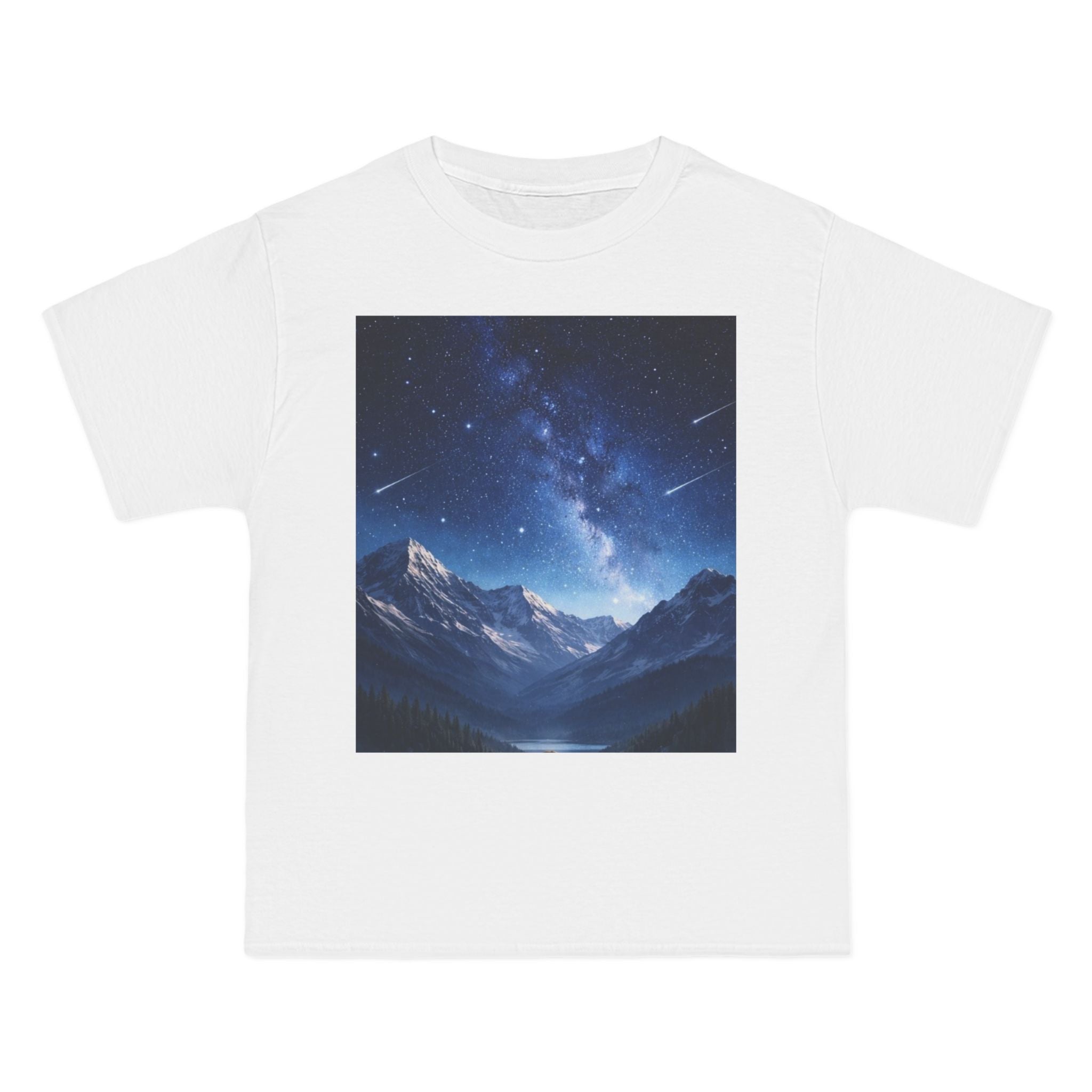 I Am ; Am I collections Night Mountain Landscape T-Shirt — Starry Sky Scenic Graphic Tee