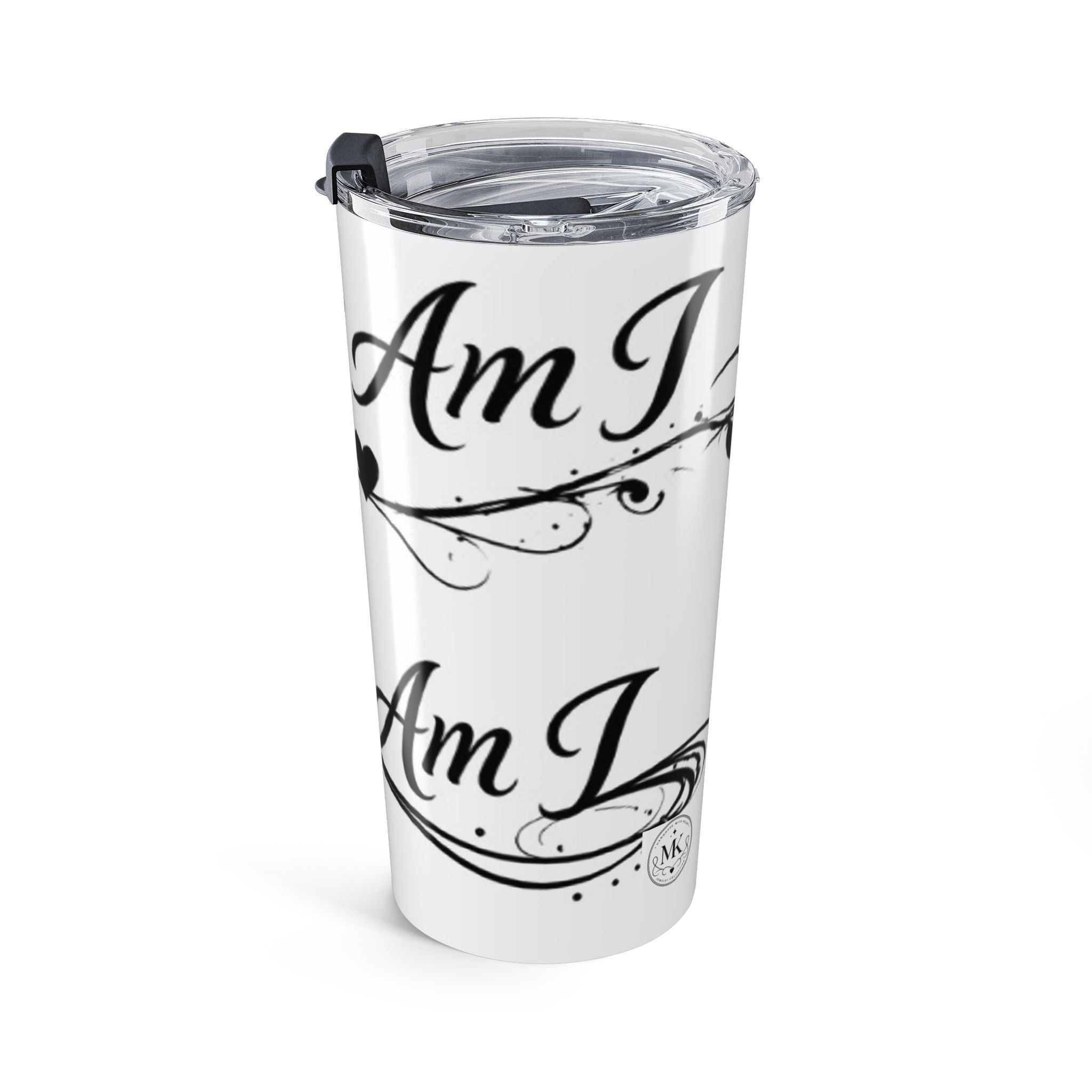 20oz 'Amor' Script Tumbler — Romantic Heart Travel Mug