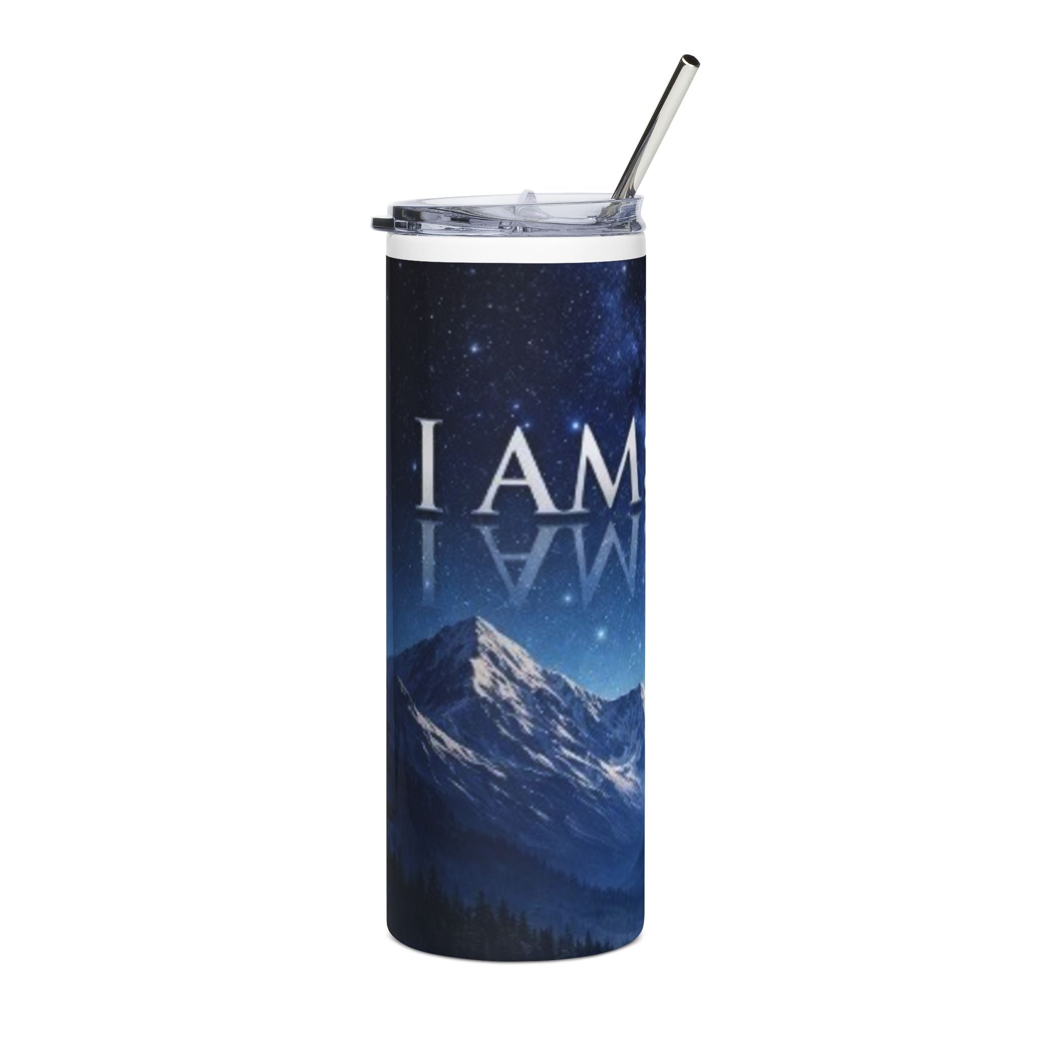 I Am ; Am I collection 20oz Stainless Steel Tumbler — Mountain Night Sky Insulated Travel Cup
