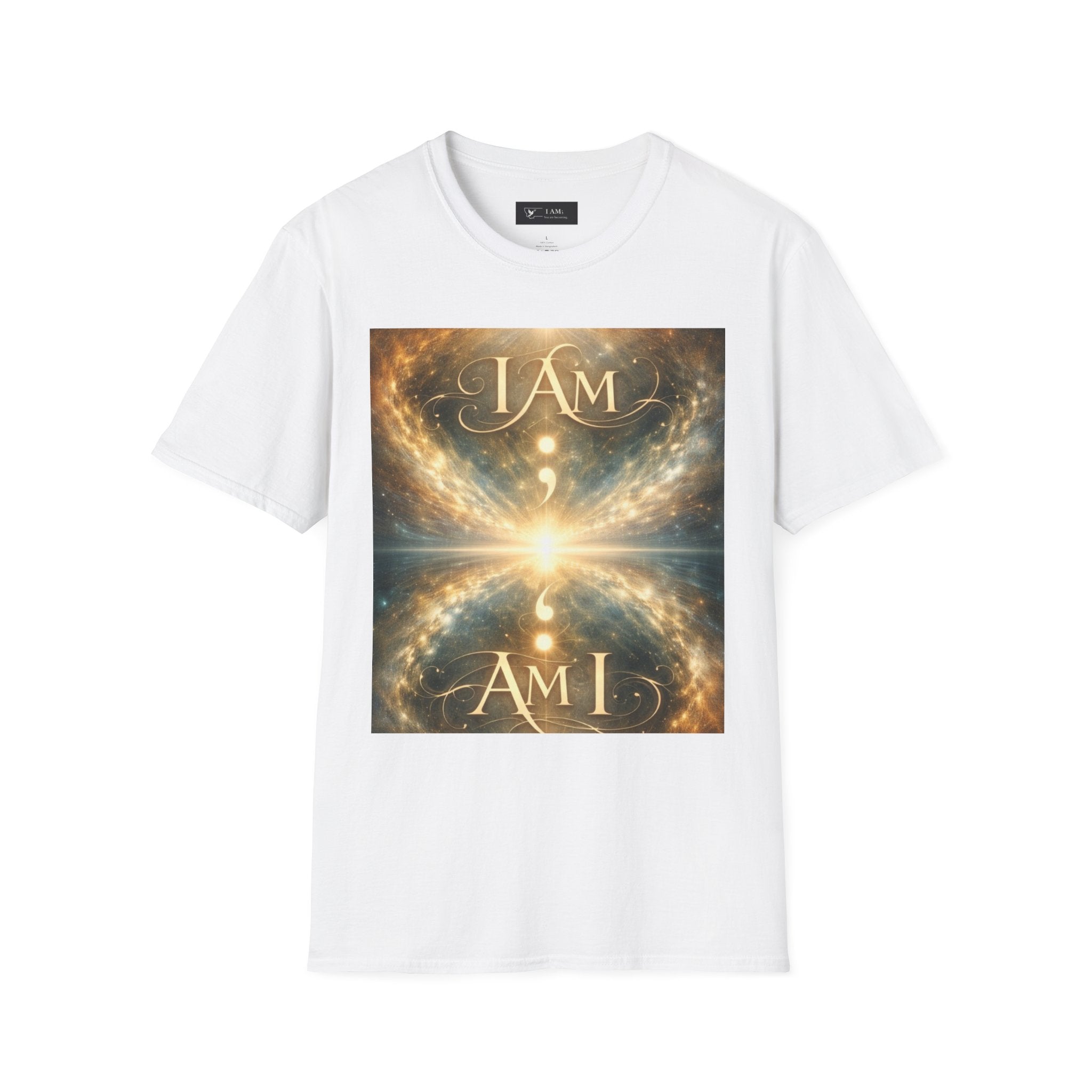 I AM ; AM I collections essential Spiritual Galaxy T-Shirt — Inspirational Cosmic Affirmation Tee