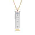 Hidden Message Sliding Bar Necklace — Engravable Secret Pendant