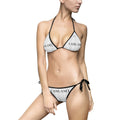 'I AM' Text Triangle Bikini — Women's Tie-Side Swimsuit