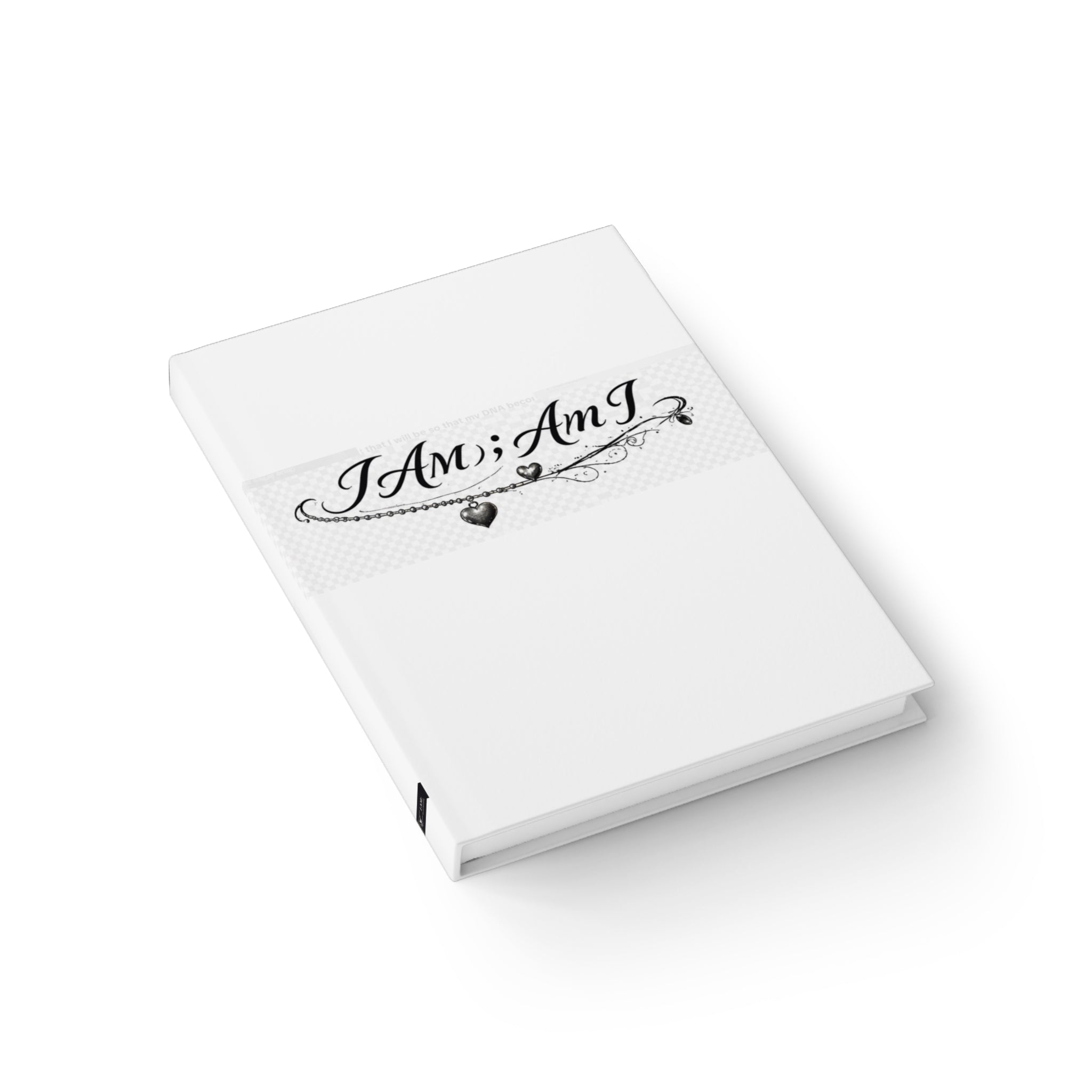 Inspirational 'I Am; Am I' Hardcover Journal — Ruled Lined Notebook for Reflection & Self-Discovery