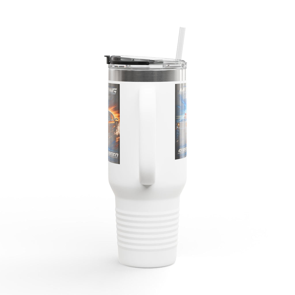 40oz Insulated Travel Mug — 'Mustang Supercharged' Car Graphic Tumbler