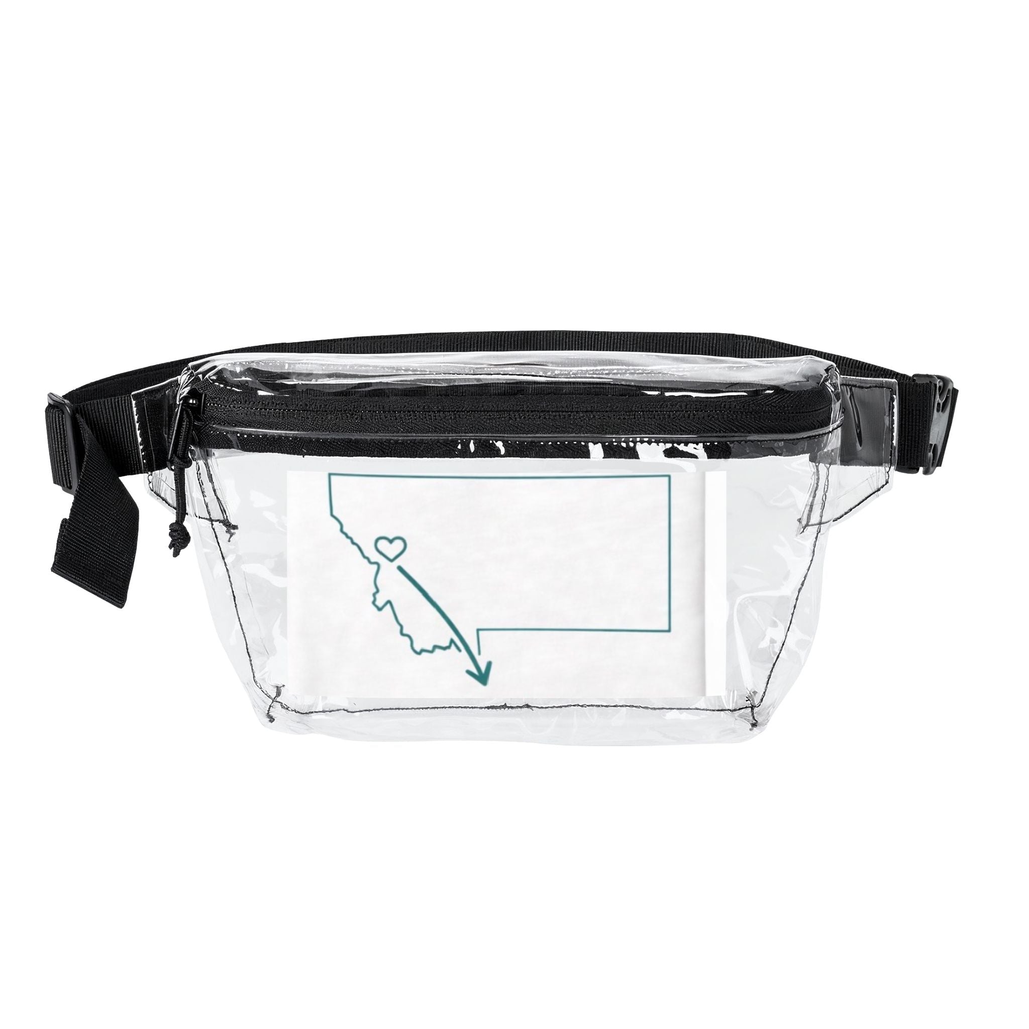 Clear Montana is full Fanny Pack – Transparent Stadium Bag with State Outline